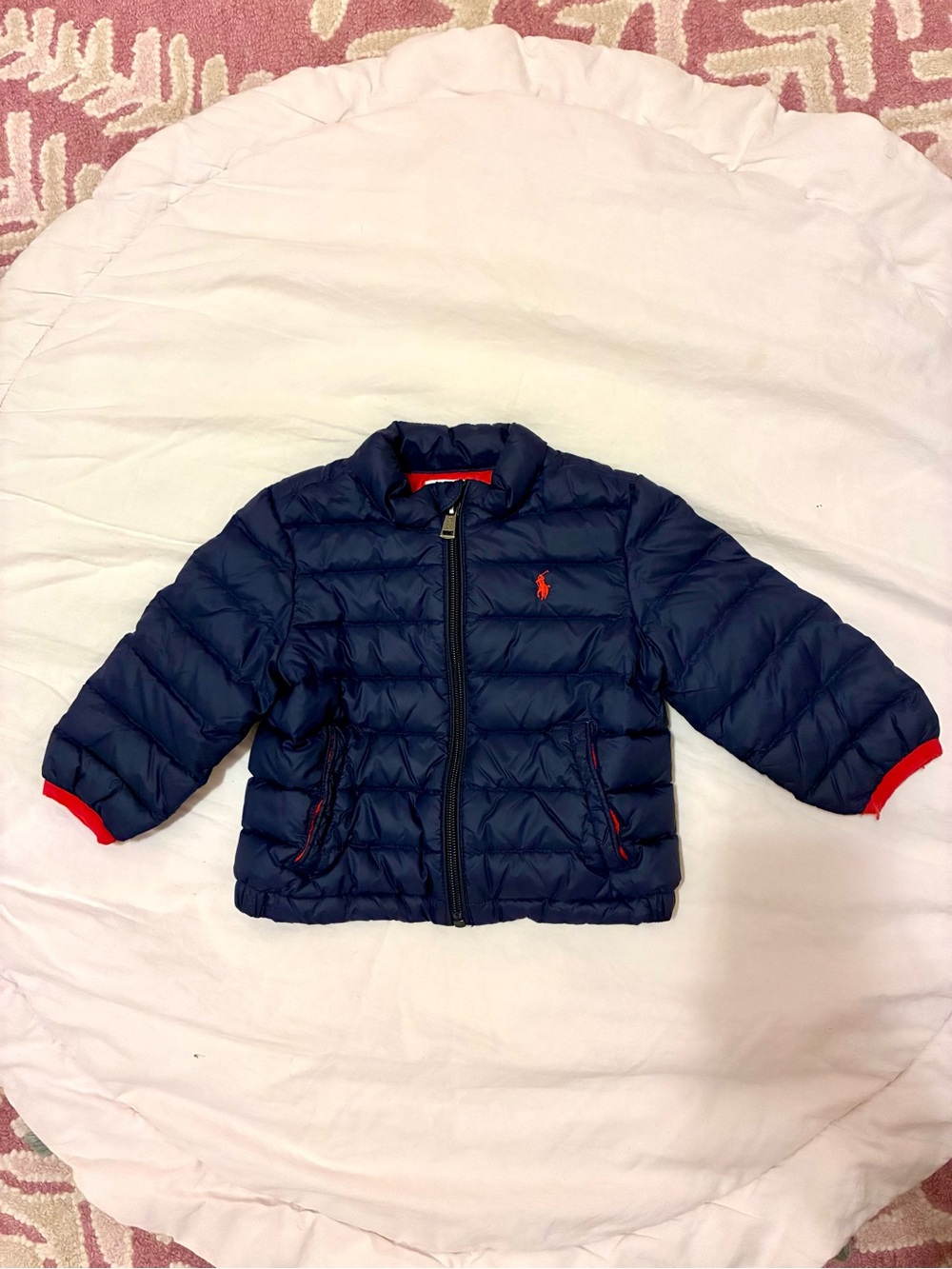 Ralph Lauren Navy and Red Quilted Jacket